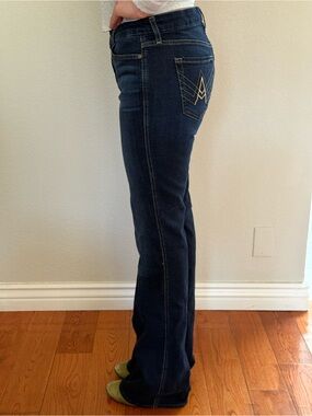 7 for All Mankind Dark Blue Women's Straight-Leg Jeans
